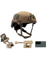 Team Wendy EXFIL Ballistic Helmet, Wilcox G24 Mount, Princeton Charge Pro MPLS, and IR U.S. Flag Patch Bundle